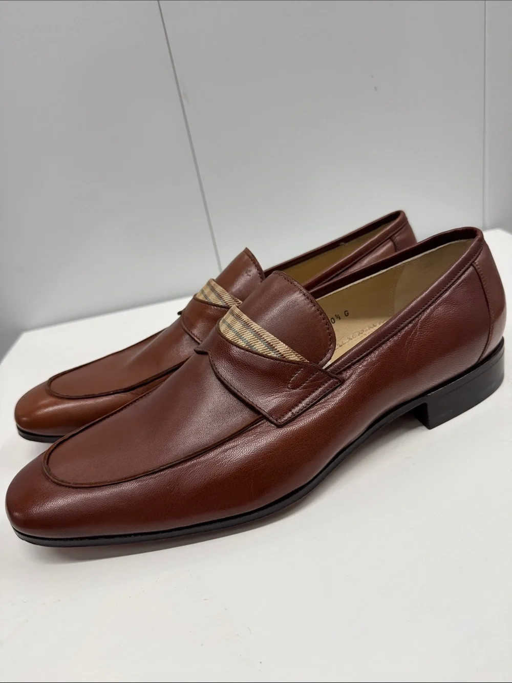 Caporicci Brown calf Leather Penny Loafers size 10 1/2